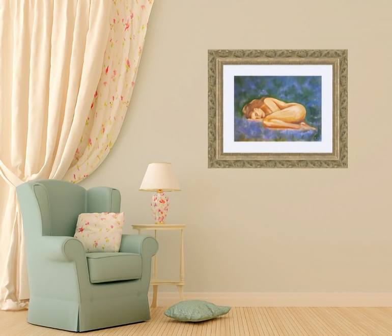 Original Art Deco Nude Painting by Iryna Oliinyk