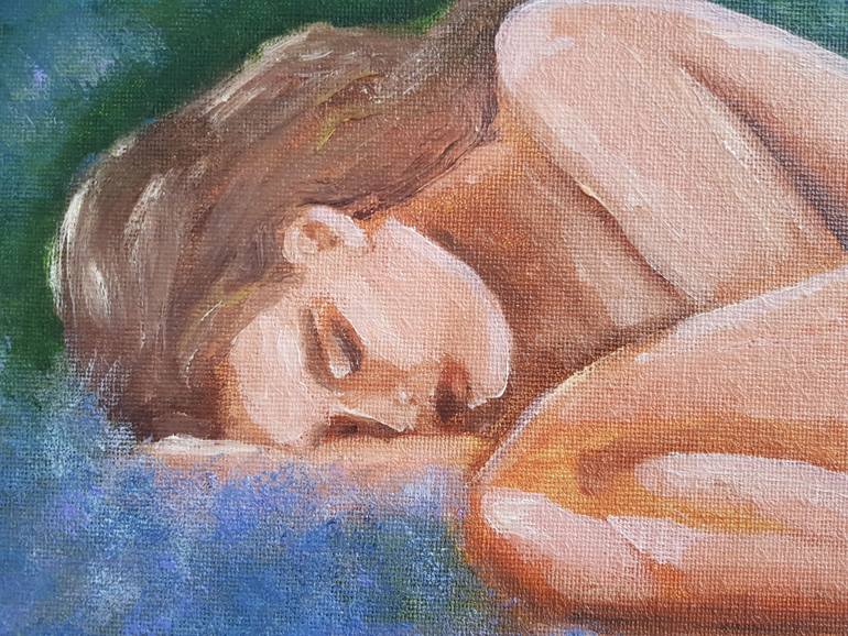 Original Art Deco Nude Painting by Iryna Oliinyk