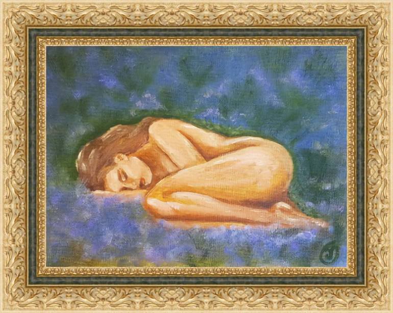 Original Art Deco Nude Painting by Iryna Oliinyk