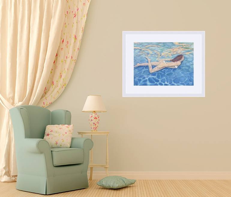 Original Art Deco Beach Painting by Iryna Oliinyk