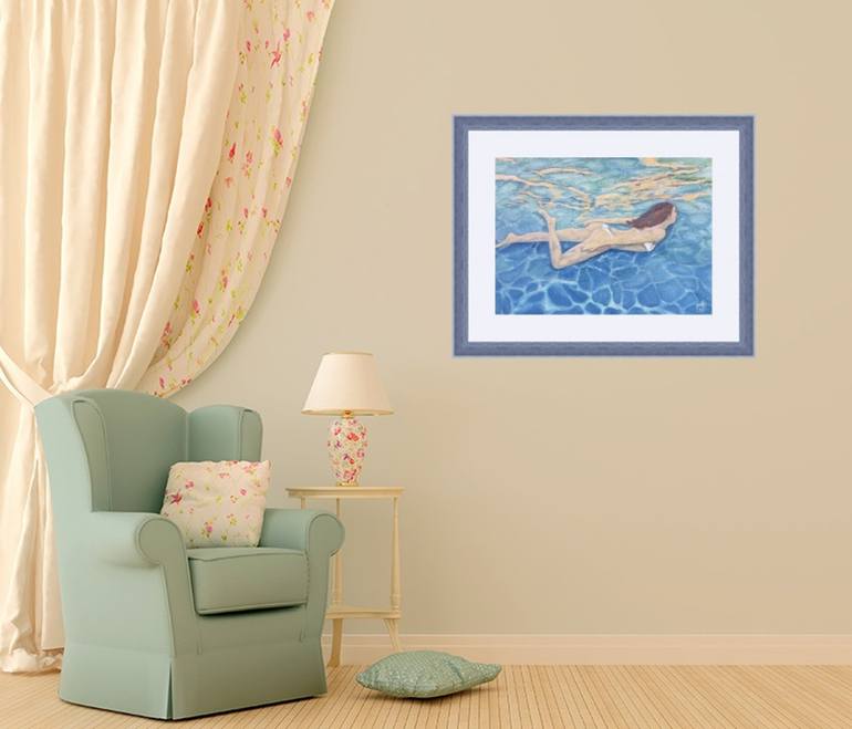 Original Art Deco Beach Painting by Iryna Oliinyk