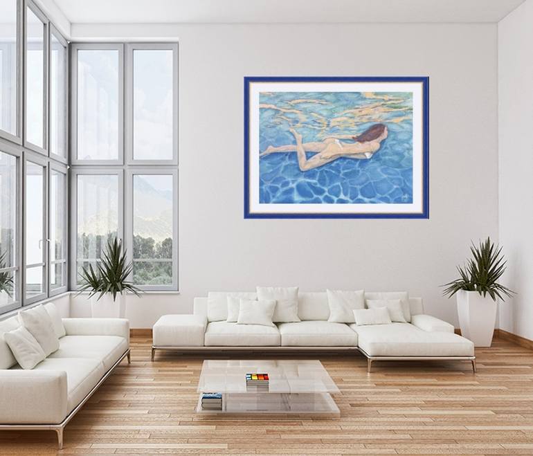 Original Beach Painting by Iryna Oliinyk