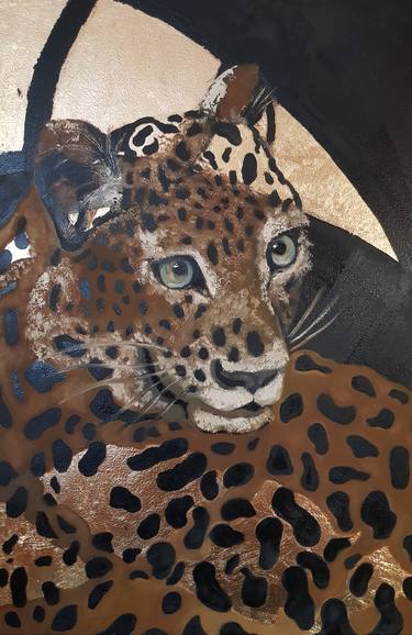 Black Leopard, Painting by Andrea Napolitano
