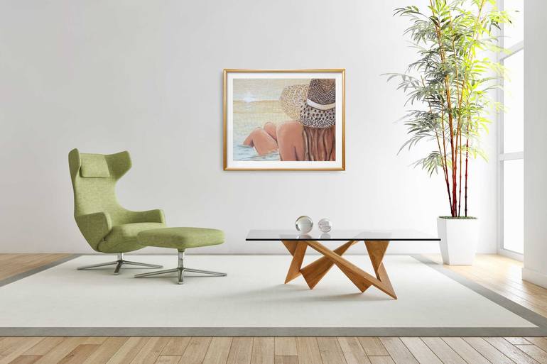 Original Impressionism Beach Painting by Iryna Oliinyk