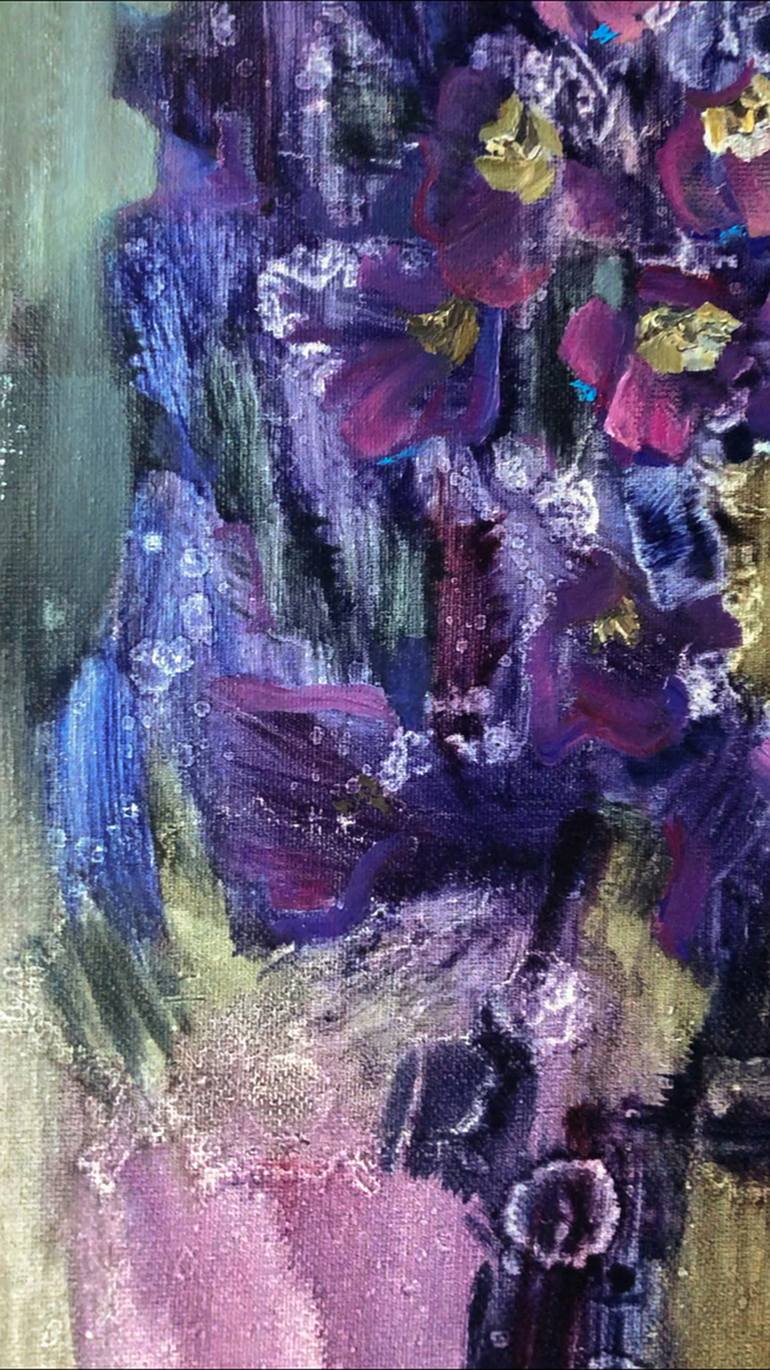 Original Abstract Floral Painting by Yuliya Smolenchuk