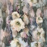 “White Mallow” original oil painting Gift by Yuliya Smolenchuk