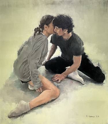Original Contemporary Love Painting by Elly Hadjipateras