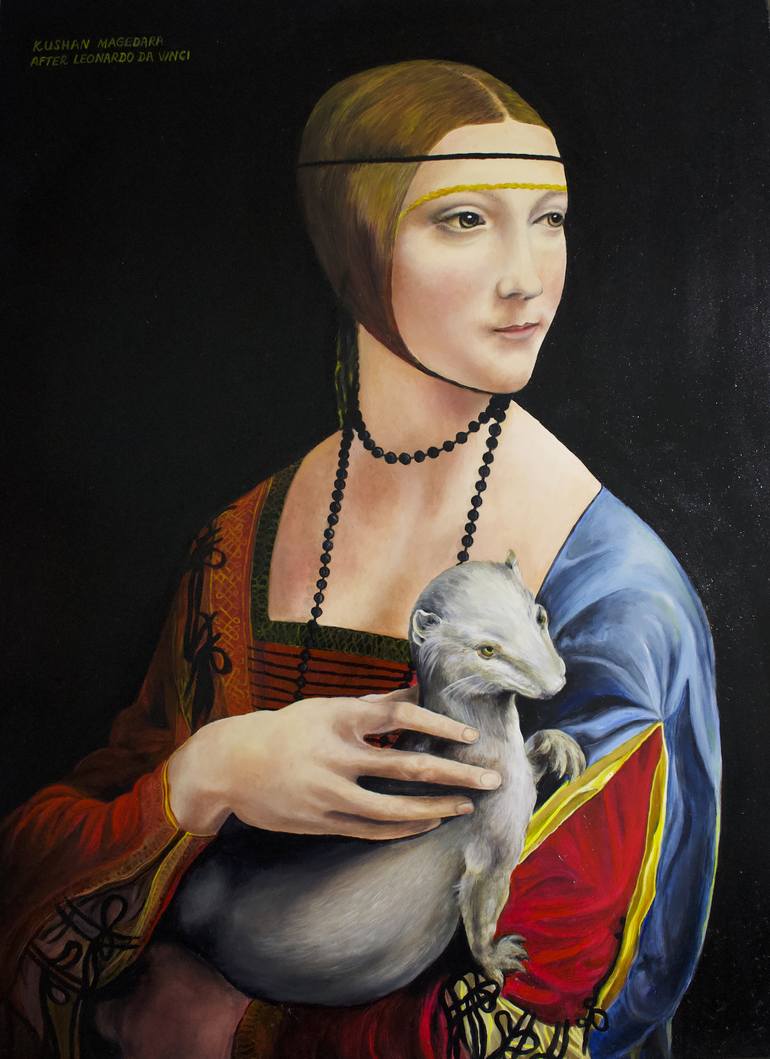 Recreation of Lady with an Ermine Painting by Kushan Magedara