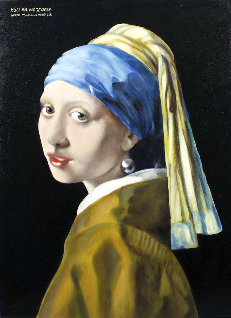 Girl with store the earring painting