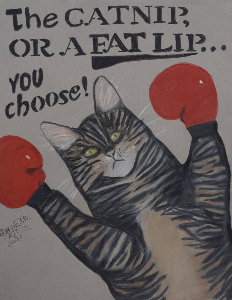 Got Catnip? Drawing by Dana E M | Saatchi Art