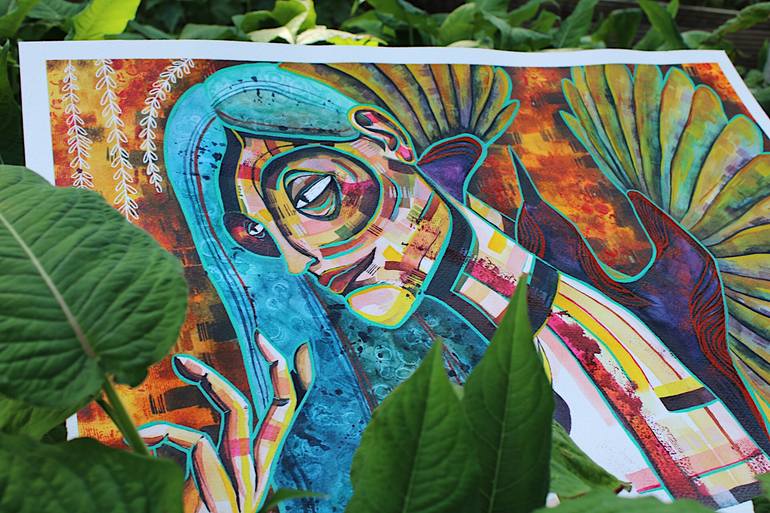 Original Abstract Women Painting by Gintare Budvytyte