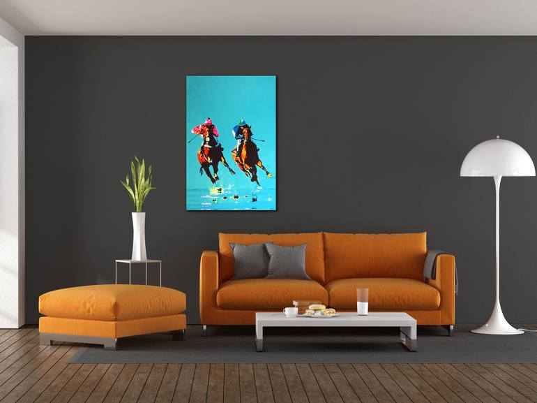 Original Abstract Horse Painting by Wibke Albrecht