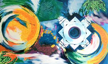 Original Abstract Expressionism Abstract Painting by Helen Johnson