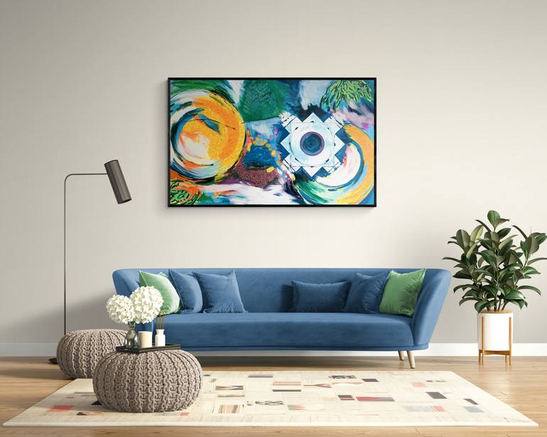 Original Abstract Expressionism Abstract Painting by Helen Johnson