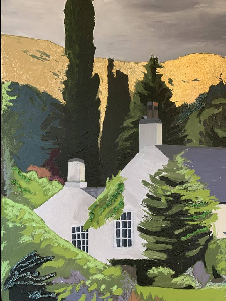 Original Modernism Garden Painting by Helen Johnson