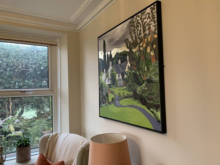 Original Modernism Garden Painting by Helen Johnson