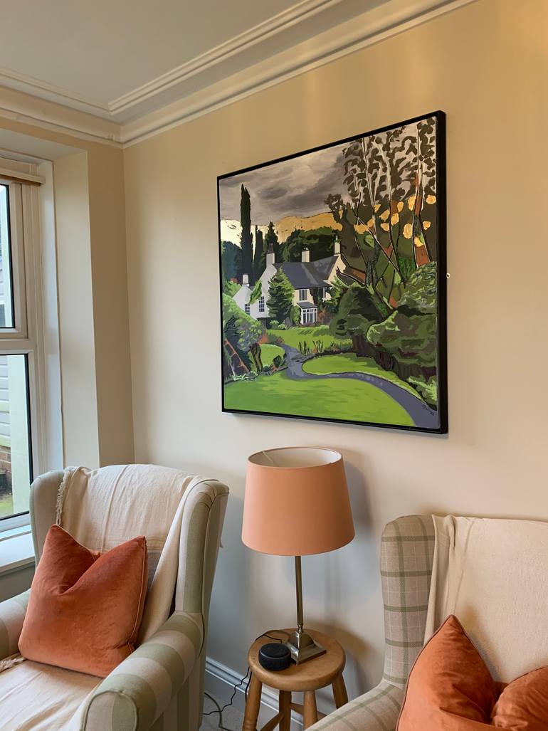 Original Modernism Garden Painting by Helen Johnson