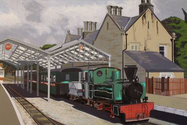 Original Train Paintings by Helen Johnson