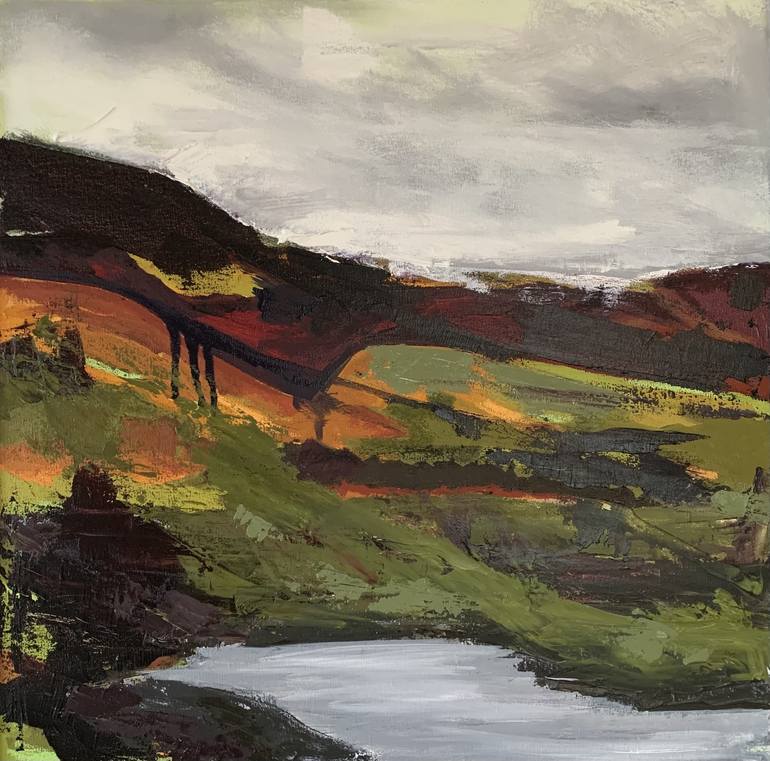 Original Expressionism Landscape Painting by Helen Johnson