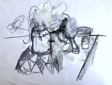 Original Abstract Still Life Drawings by Maximus Chatwin