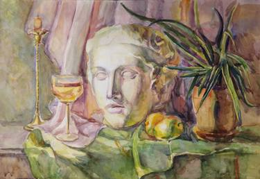 Watercolor "Still life with the Diadumenos head" thumb