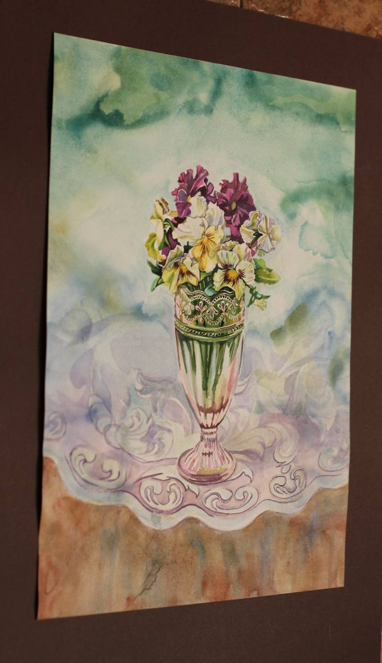 Original Fine Art Floral Painting by Dana Velychko