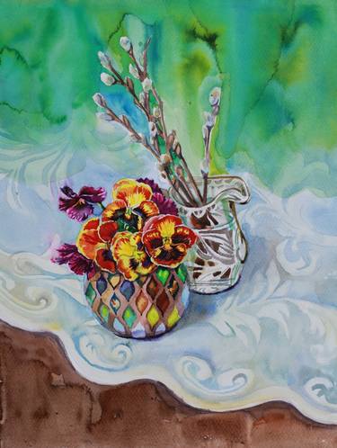 Original Fine Art Floral Paintings by Dana Velychko