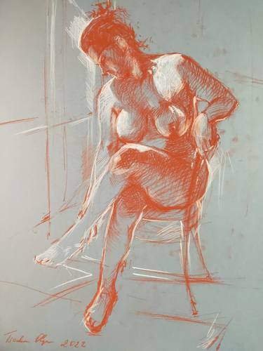 Original Figurative Erotic Drawings by Olga Tsarkova