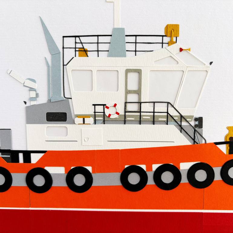 Original Minimalism Ship Collage by Sergey Galayko