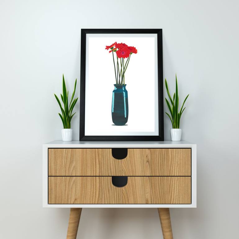 Original Minimalism Floral Collage by Sergey Galayko