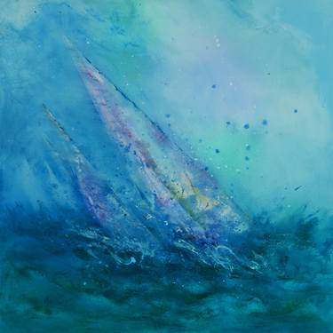 Print of Abstract Sailboat Paintings by cathy golden