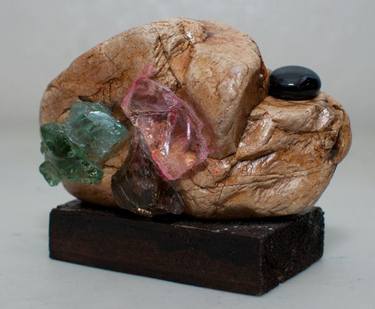 Original Abstract Expressionism Mortality Sculpture by Piedra Roca