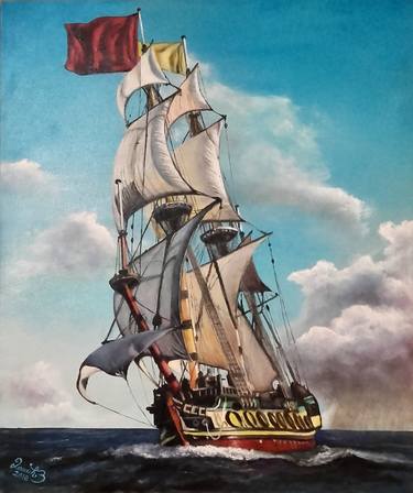 Print of Boat Paintings by Zoran Dakic