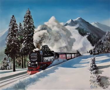 Print of Train Paintings by Zoran Dakic