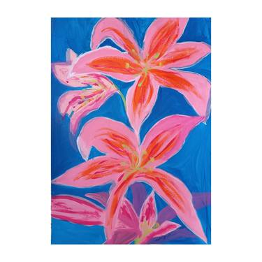 Print of Abstract Expressionism Floral Paintings by Aishwarya Savley