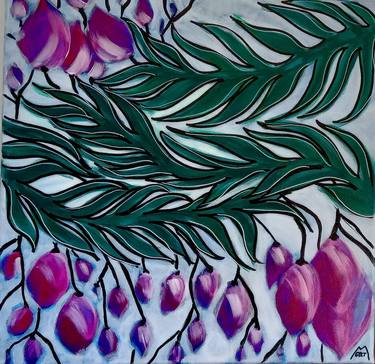 Original Abstract Floral Paintings by Metka Gelt