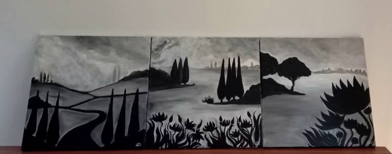 Original Abstract Landscape Painting by Metka Gelt