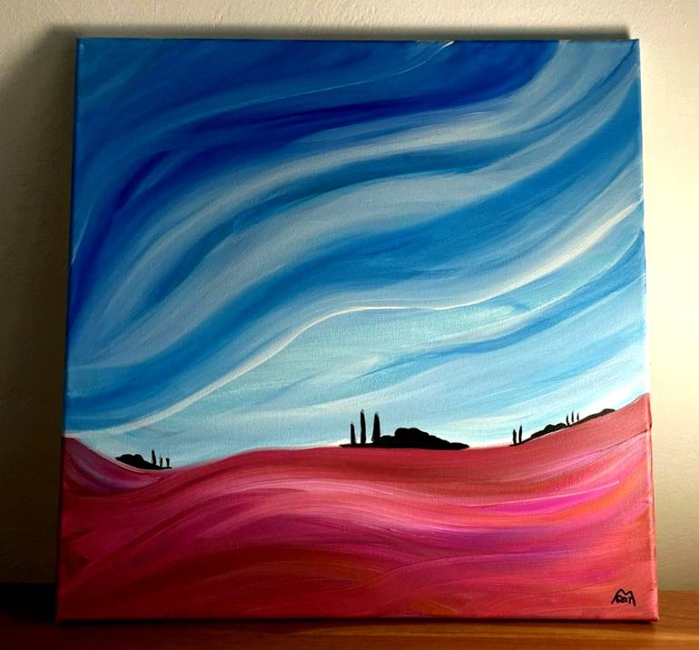 Original Abstract Landscape Painting by Metka Gelt