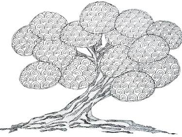 Original Minimalism Botanic Drawings by Metka Gelt