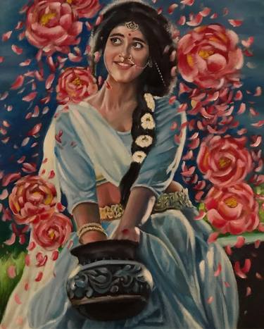 Print of Realism Women Paintings by paresh kharva