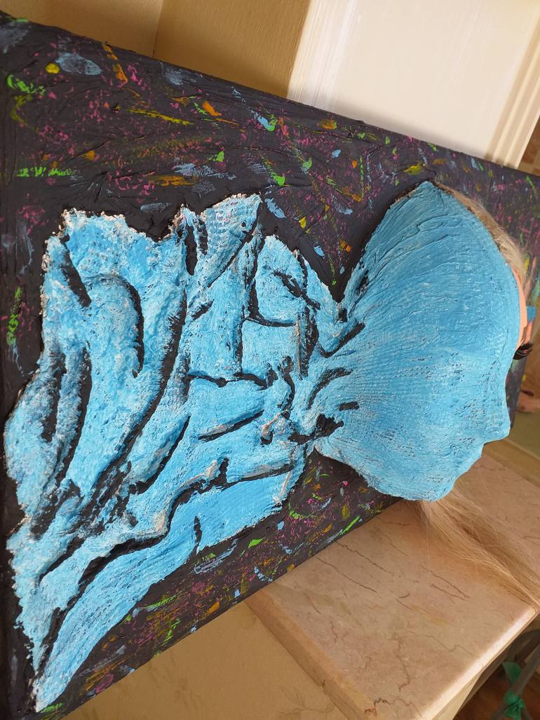 Original Abstract Expressionism Body Painting by Lisa Lu