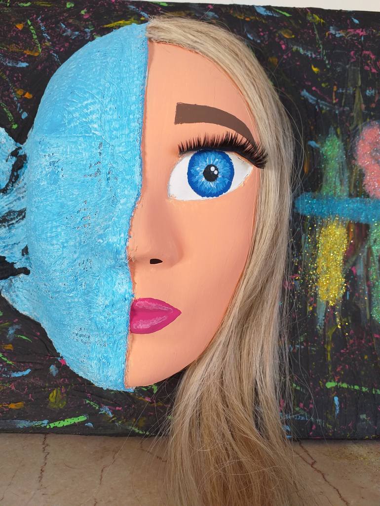 Original Abstract Expressionism Body Painting by Lisa Lu