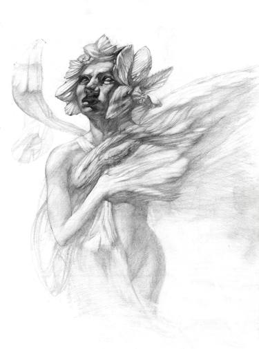 Original Figurative Mortality Drawings by Yan Kolos