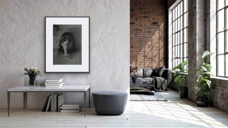 Original Portraiture People Drawing by Irina Schulz