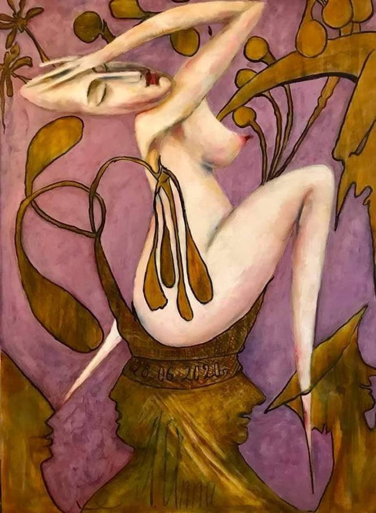Original Conceptual Erotic Paintings by Hanna Milevska