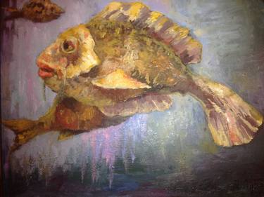 Print of Expressionism Fish Paintings by Hanna Milevska