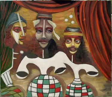 Original Abstract Expressionism Fantasy Painting by Hanna Milevska