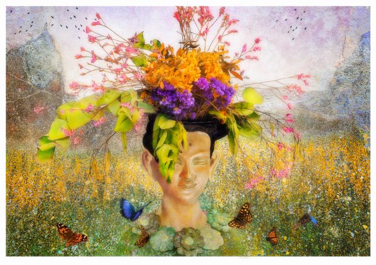 Original Landscape Photography by Hugh Burden | Conceptual Art on Paper | Field Of Flowers