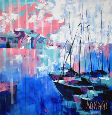 Original Contemporary Abstract Painting by Kristina Guelazonia