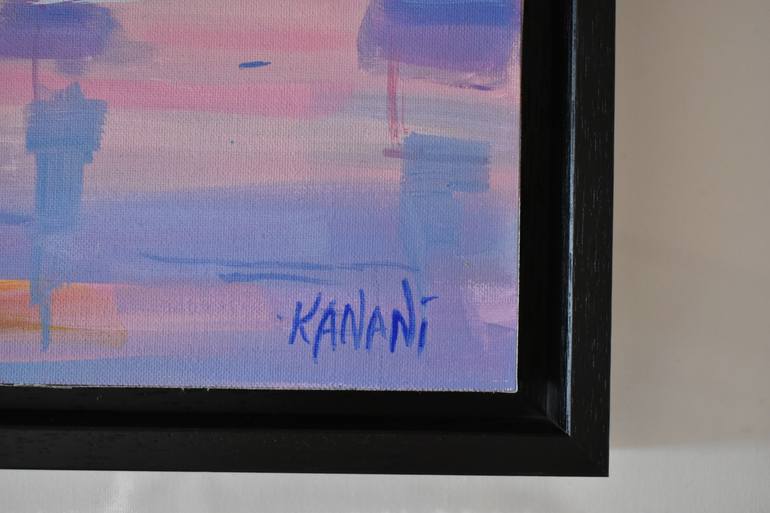 Original Abstract Boat Painting by Kristina Guelazonia